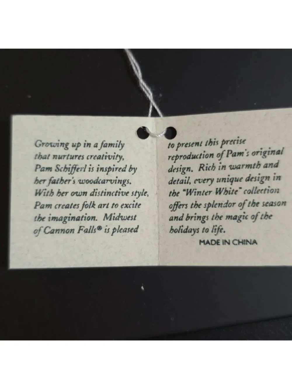 NWT Pam Schifferl Winter White Santa Pinecone Sled Rabbit Christmas Ornament